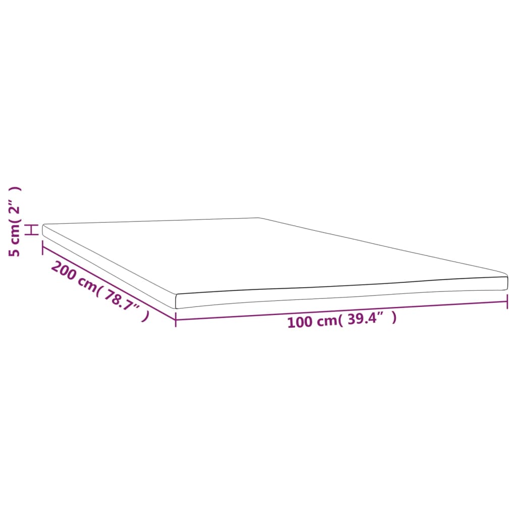 Surmatelas 100x200x5 cm