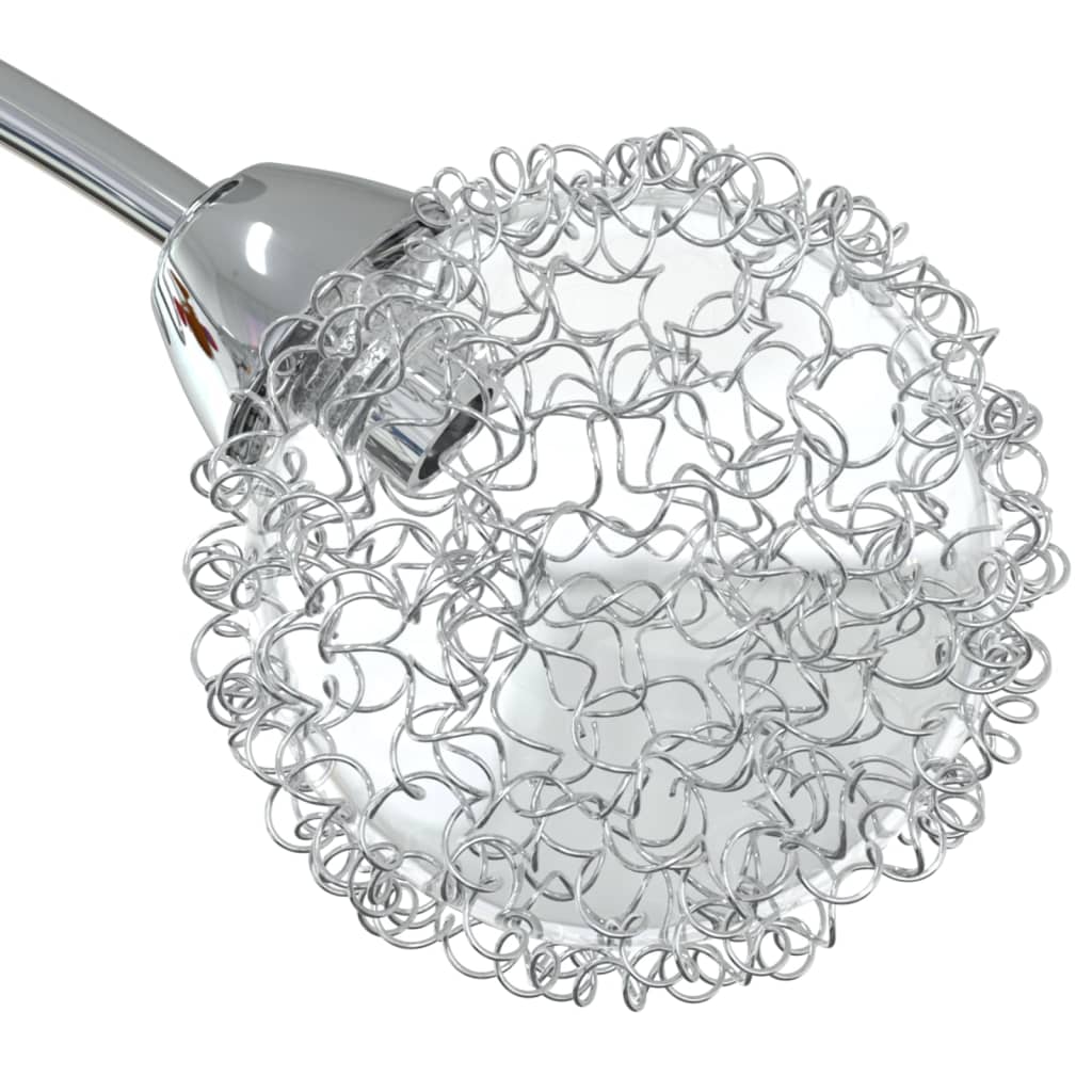 Ceiling light with wire mesh shades for 4 G9 LED lights