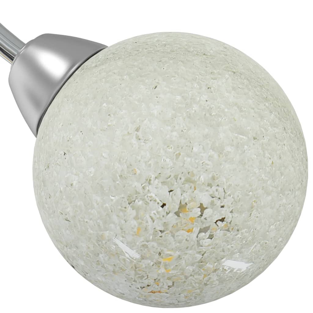 Ceiling light with round glass shades for 5 G9 LED bulbs