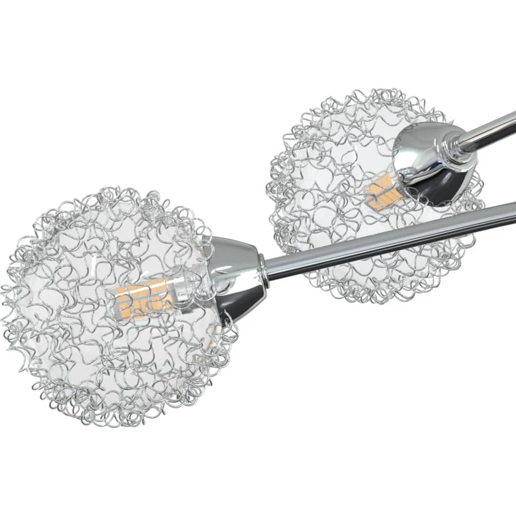 Ceiling light with wire mesh shades for 5 G9 LED lights