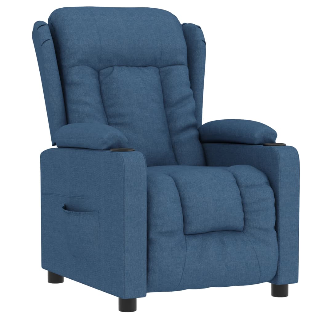 Relaxsessel Blau Stoff