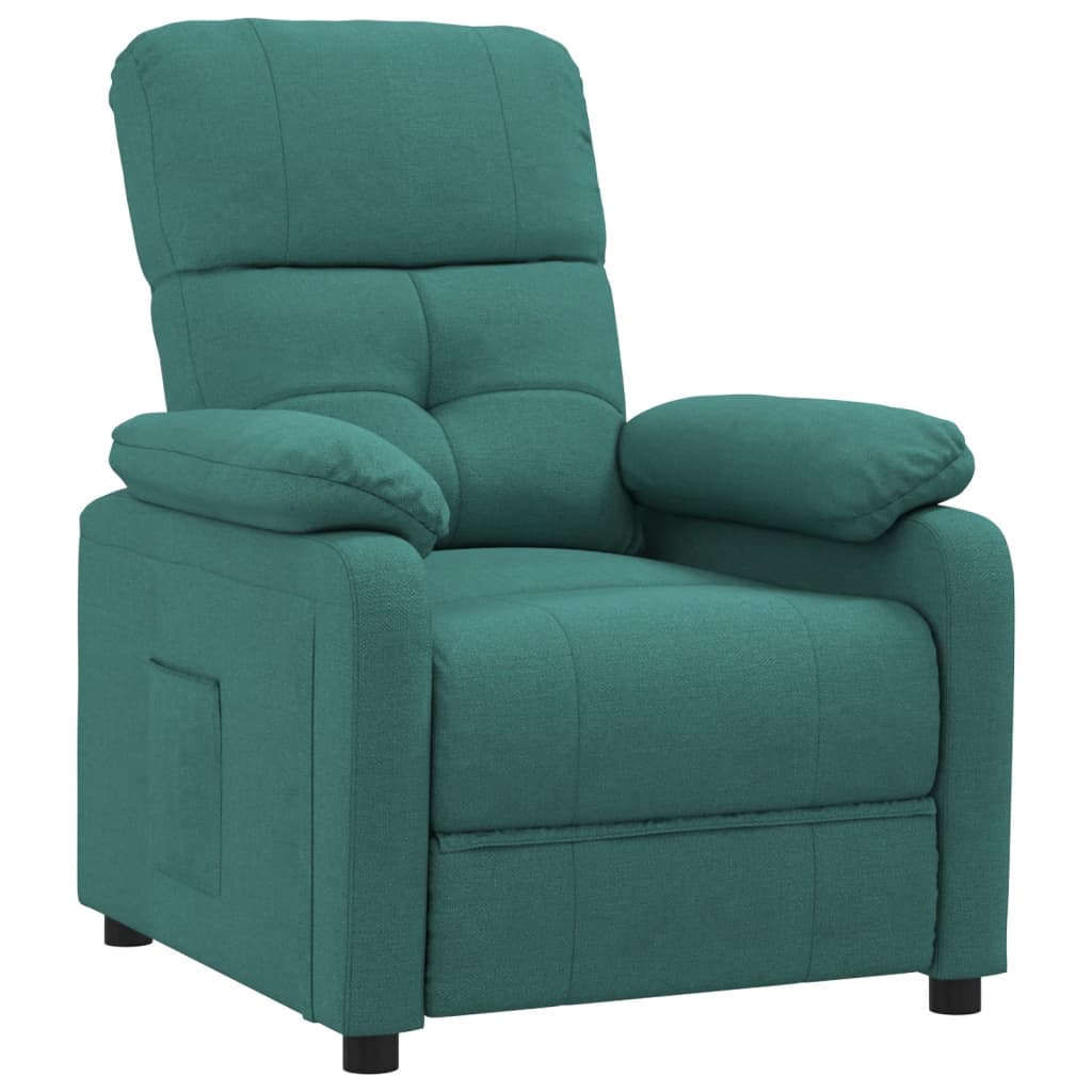 Fauteuil de relaxation tissu vert foncé