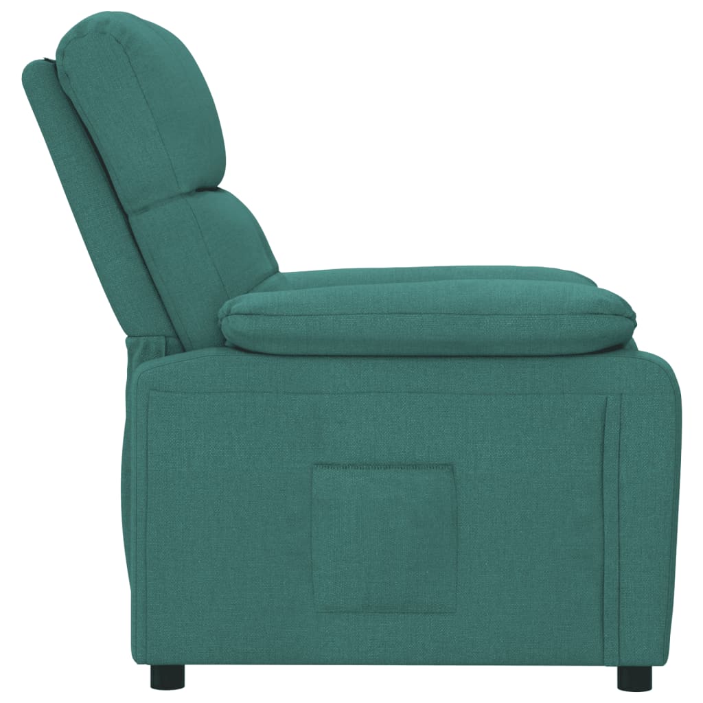 Fauteuil de relaxation tissu vert foncé