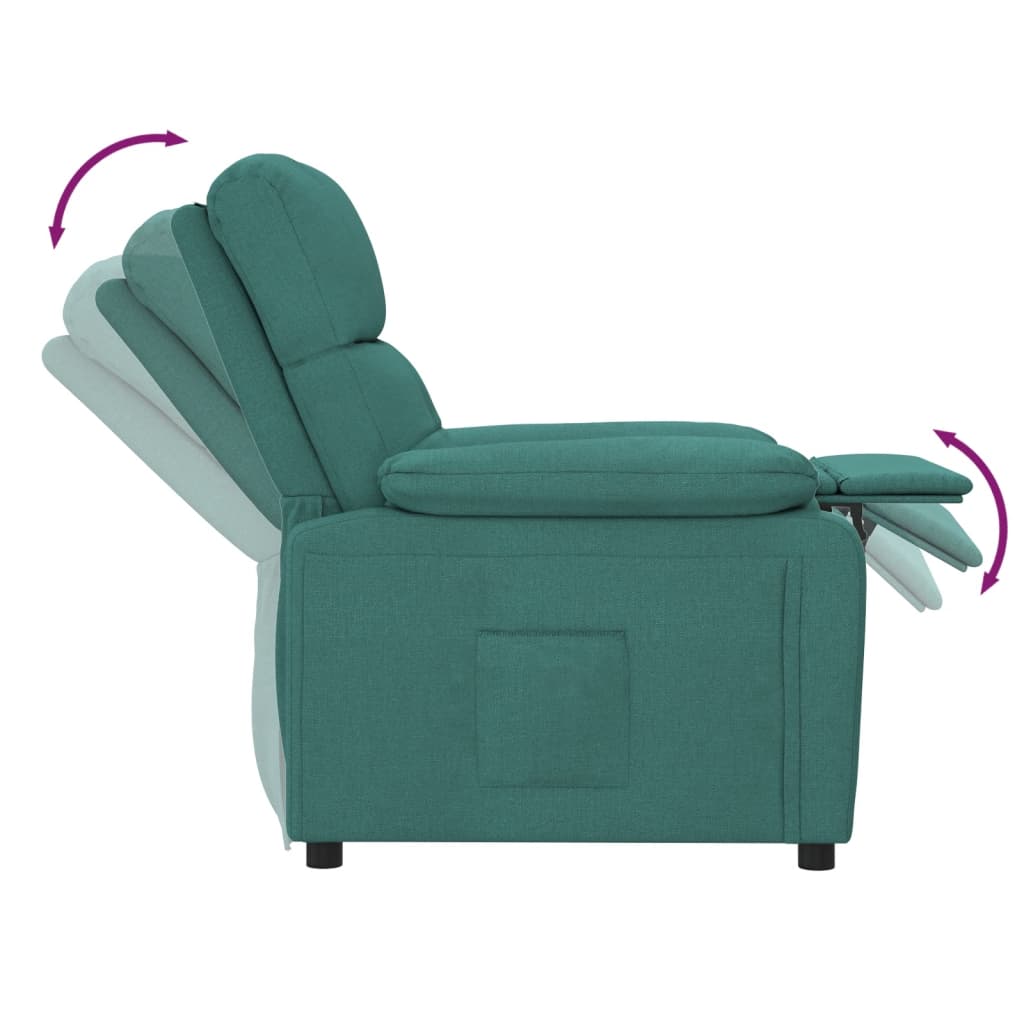 Fauteuil de relaxation tissu vert foncé
