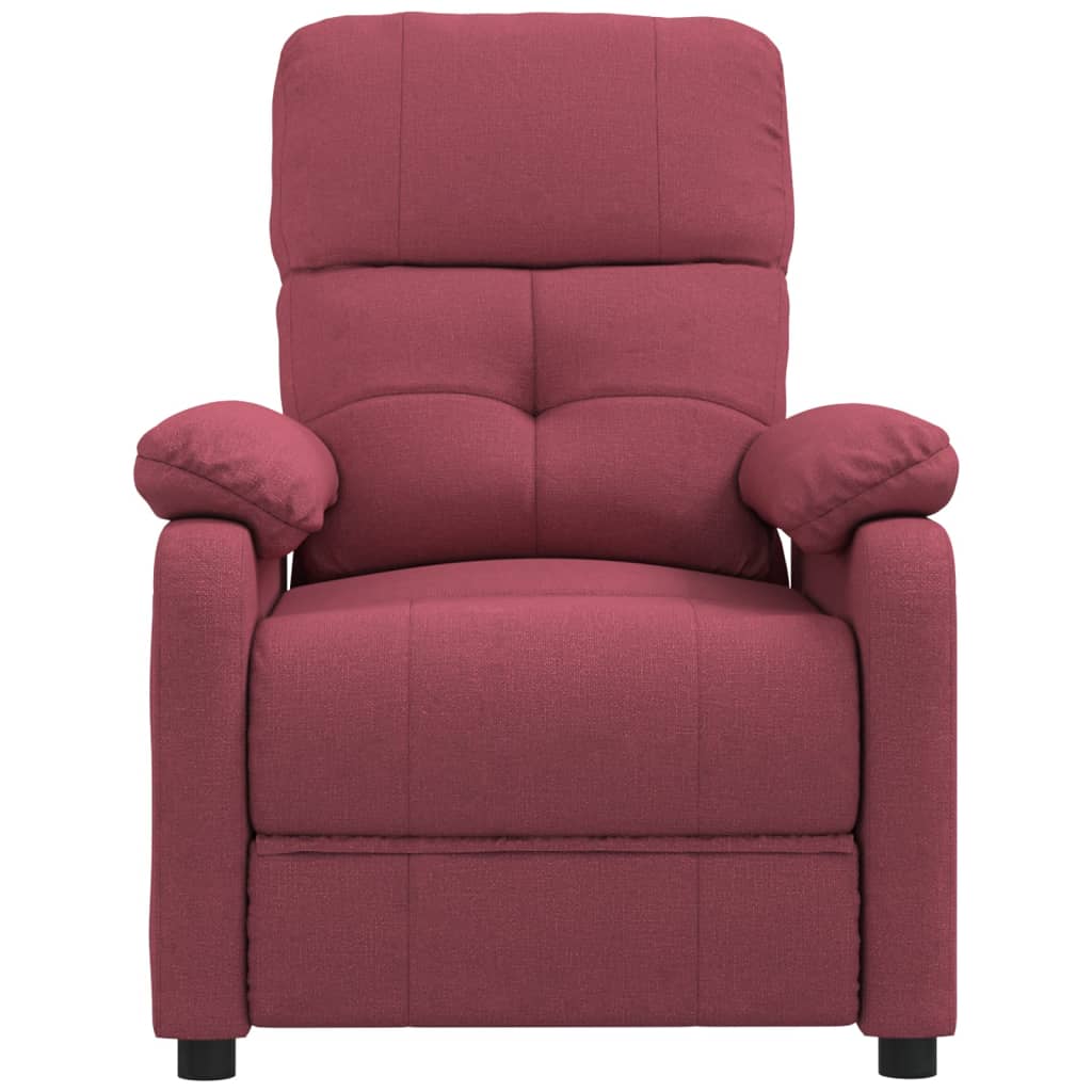 Fauteuil de massage tissu rouge vin
