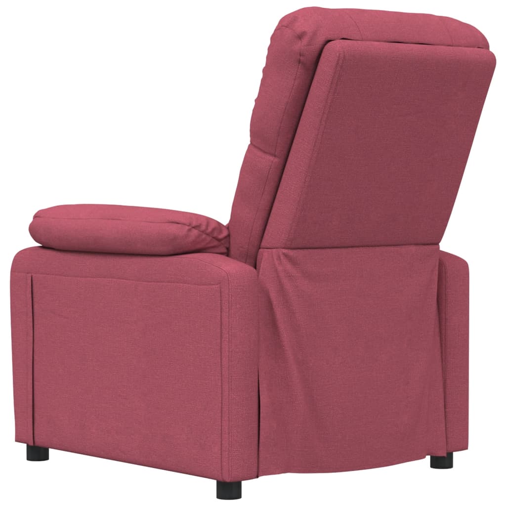 Fauteuil de massage tissu rouge vin