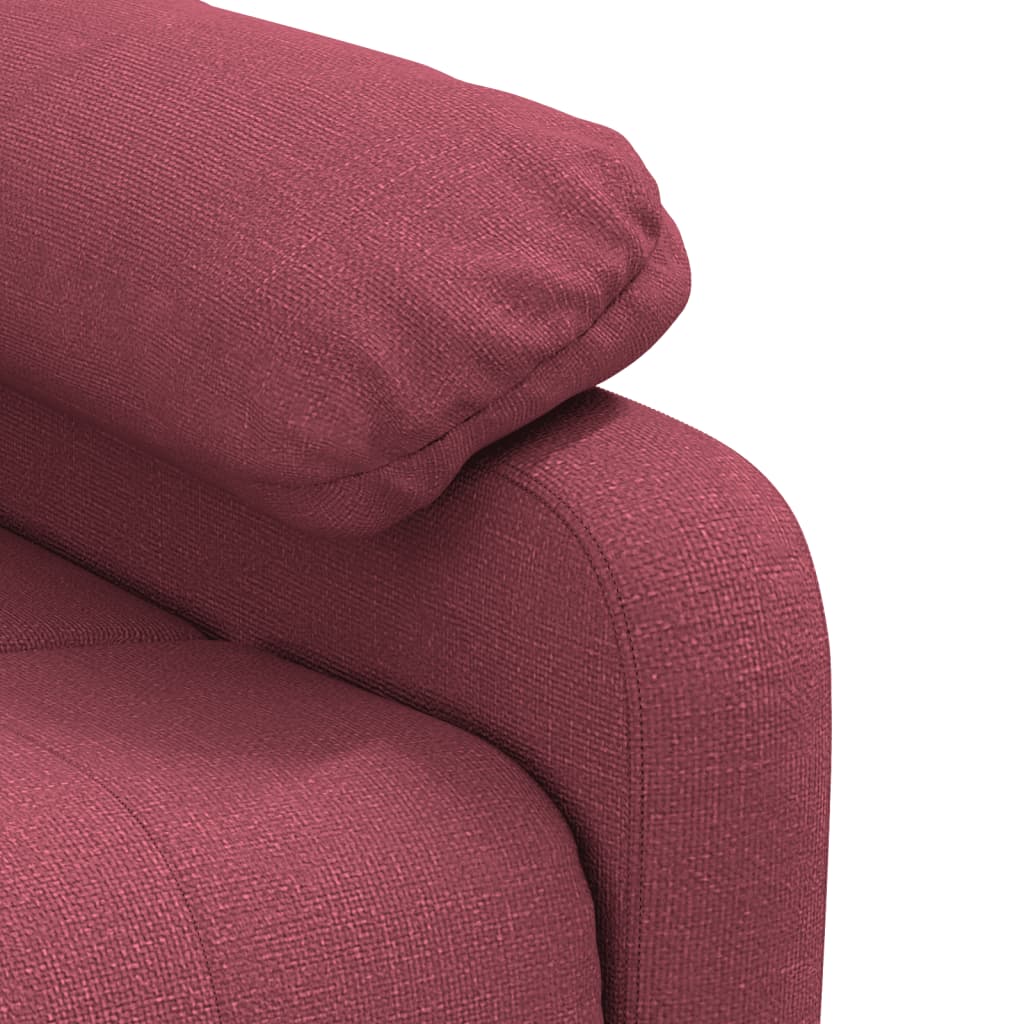 Fauteuil de massage tissu rouge vin