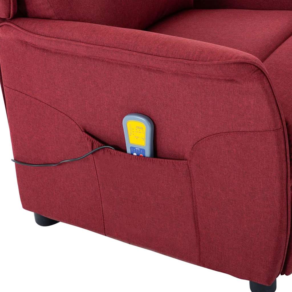 Massagesessel mit Kissen Wein 67.5 x 93.5 x 101.5 cm Stoff