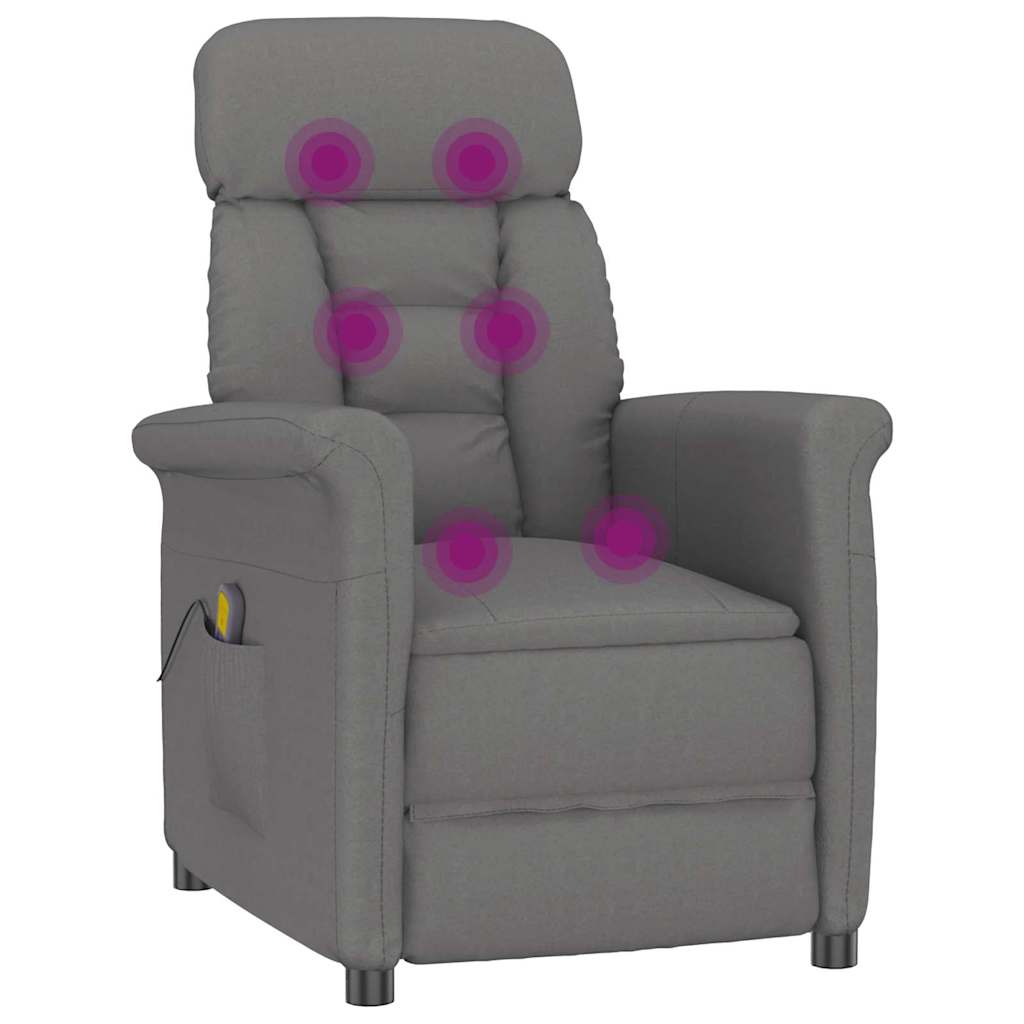 Massagesessel Dunkelgrau 96,5 x 70,5 x 95 cm Mikrofaser