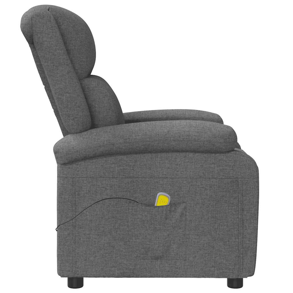 Fauteuil de massage tissu gris foncé