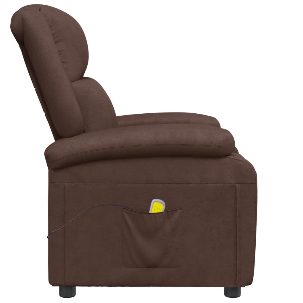 Fauteuil de massage simili cuir marron