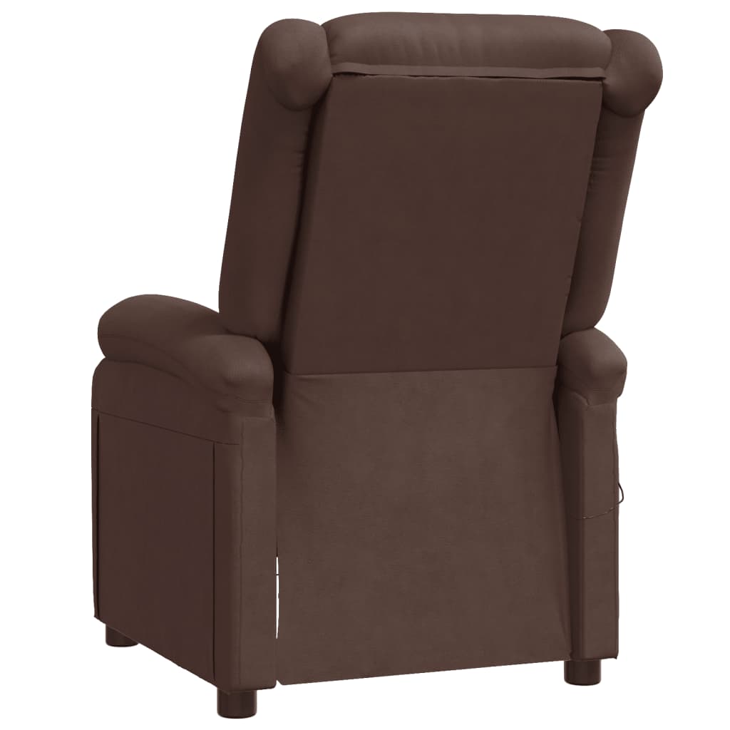 Fauteuil de massage simili cuir marron