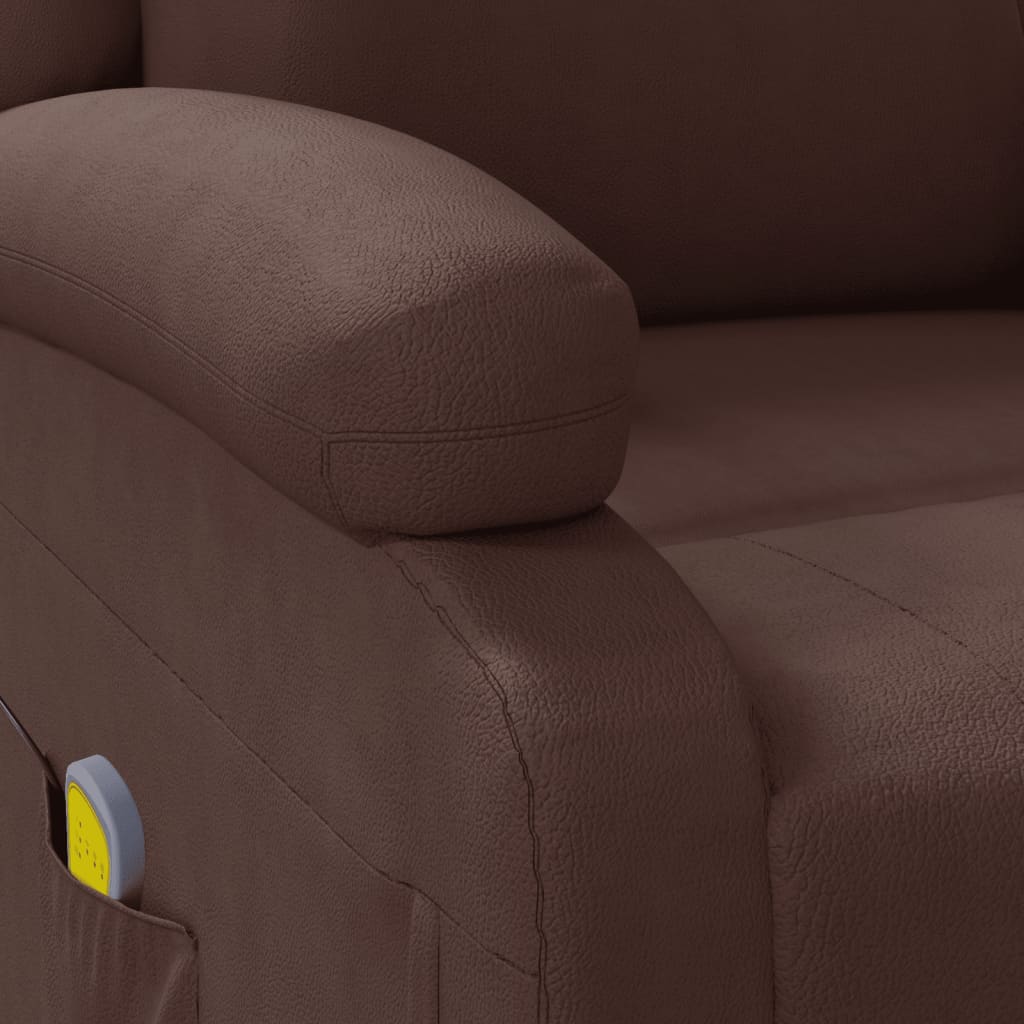 Fauteuil de massage simili cuir marron