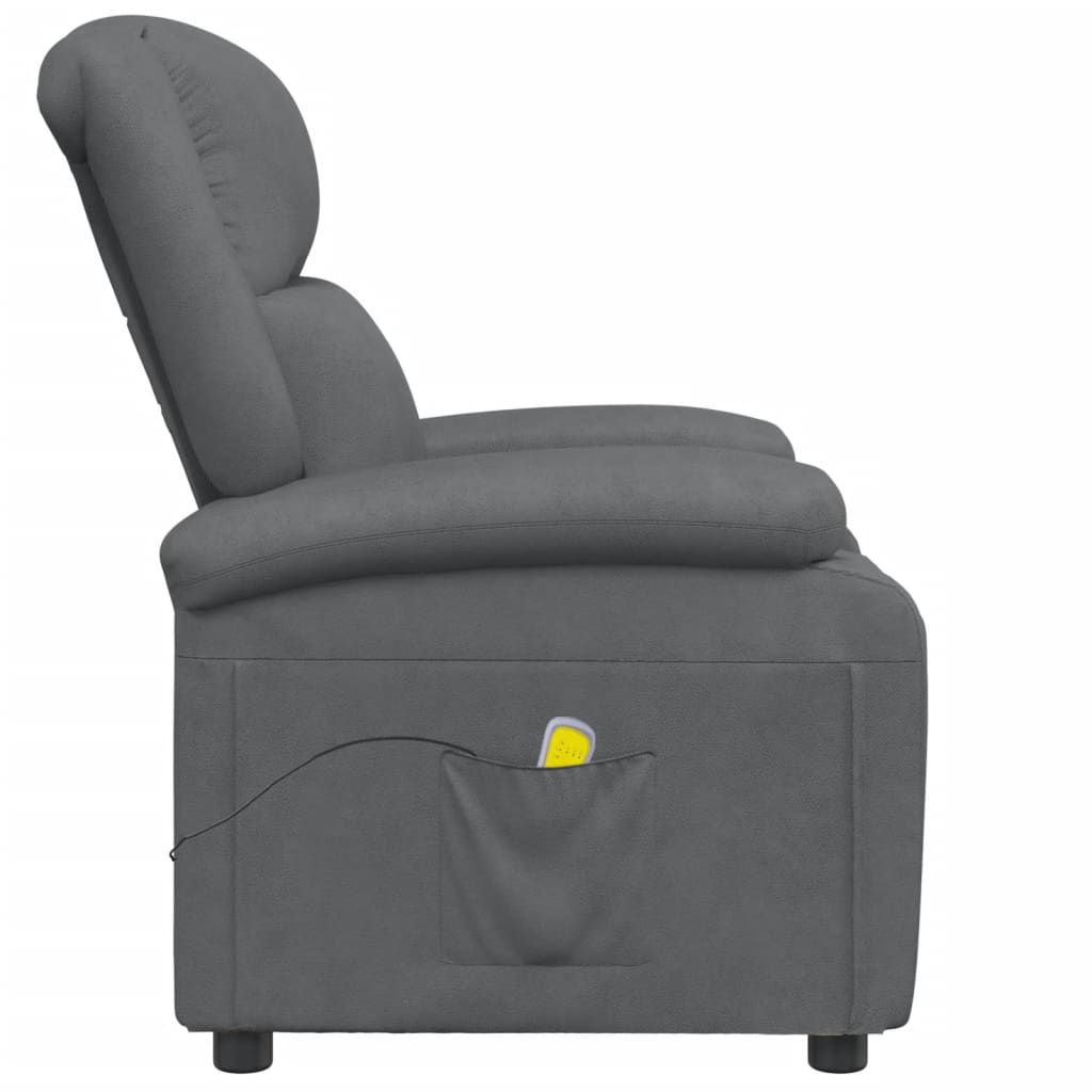 Fauteuil de massage en cuir artificiel anthracite