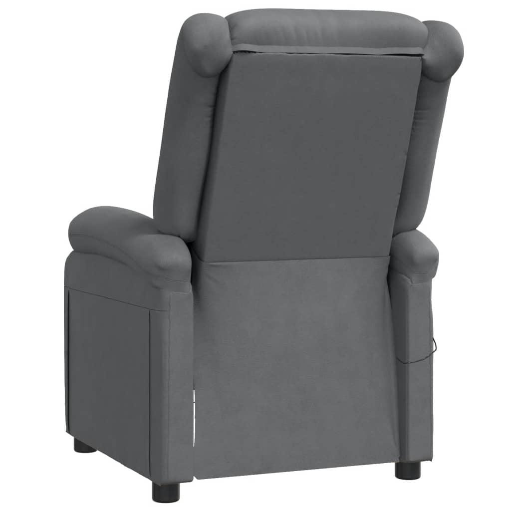 Fauteuil de massage en cuir artificiel anthracite