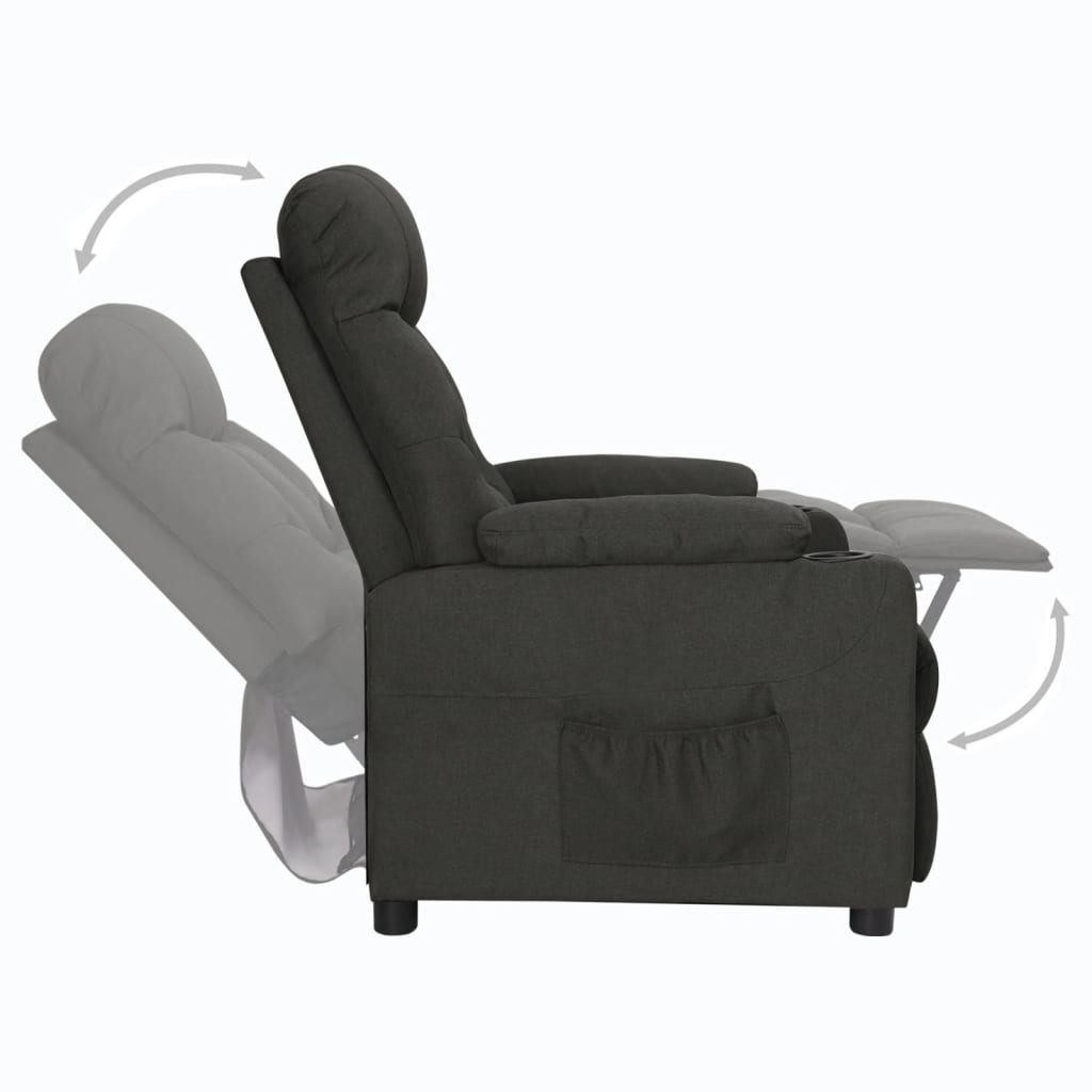 Fauteuil de relaxation tissu noir