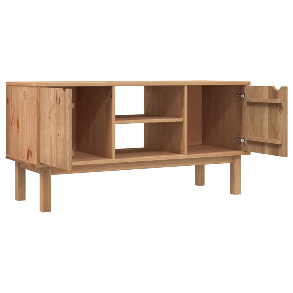 Meuble TV OTTA 113,5x43x57 cm en pin massif