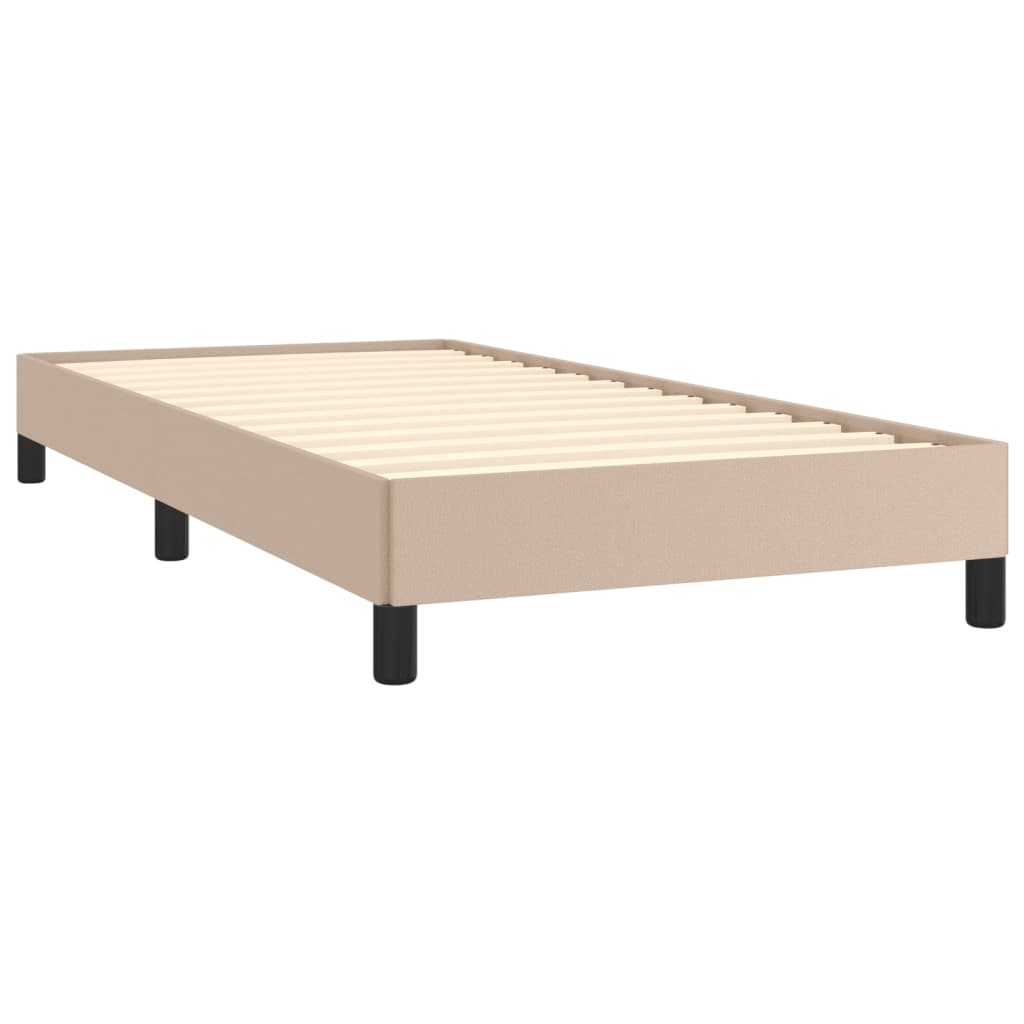 Bed frame cappuccino brown 100x200 cm artificial leather