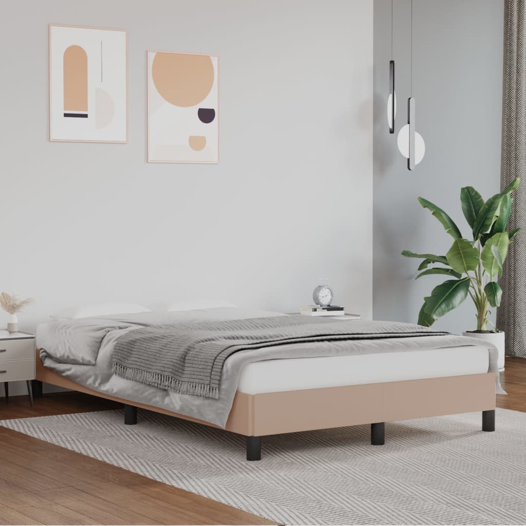 Bed frame cappuccino brown 120x200 cm artificial leather