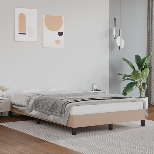 Bed frame cappuccino brown 120x200 cm artificial leather