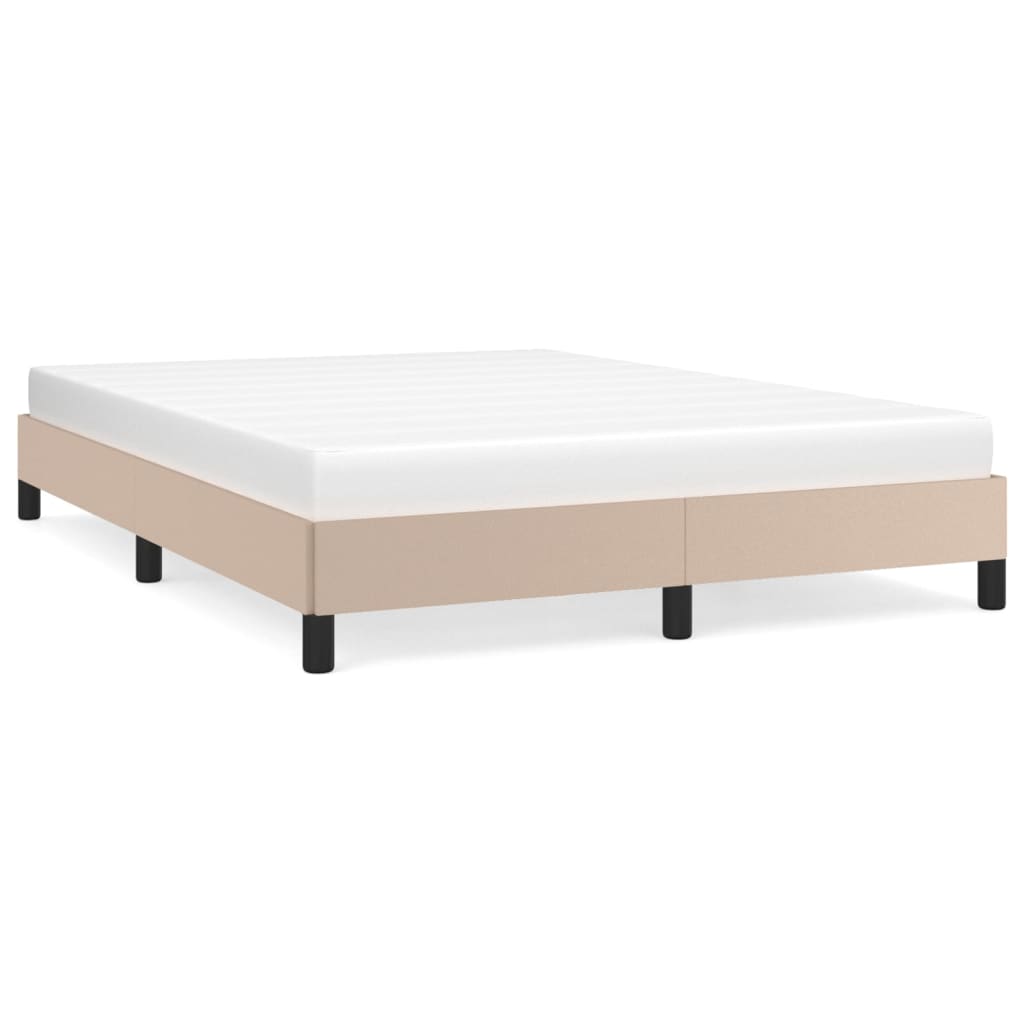 Bed frame cappuccino brown 140x190 cm artificial leather