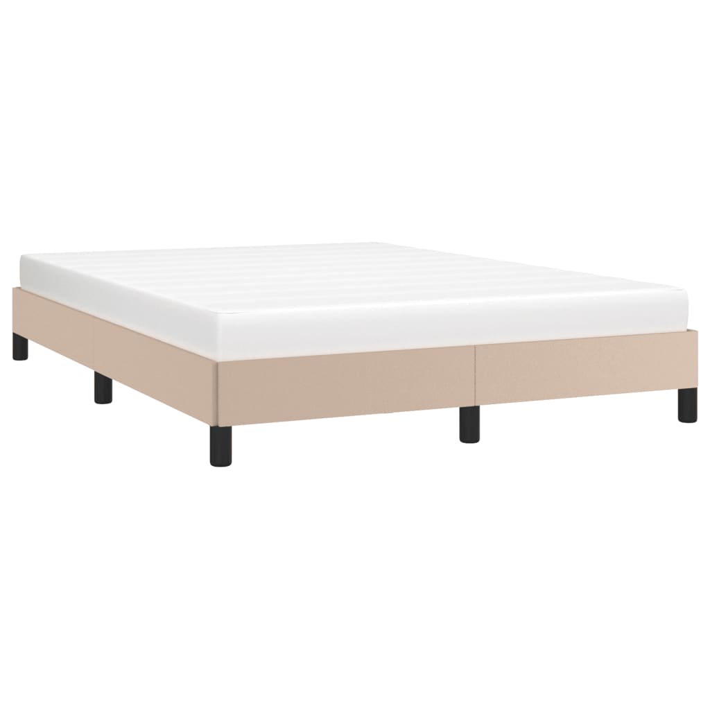 Bed frame cappuccino brown 140x190 cm artificial leather