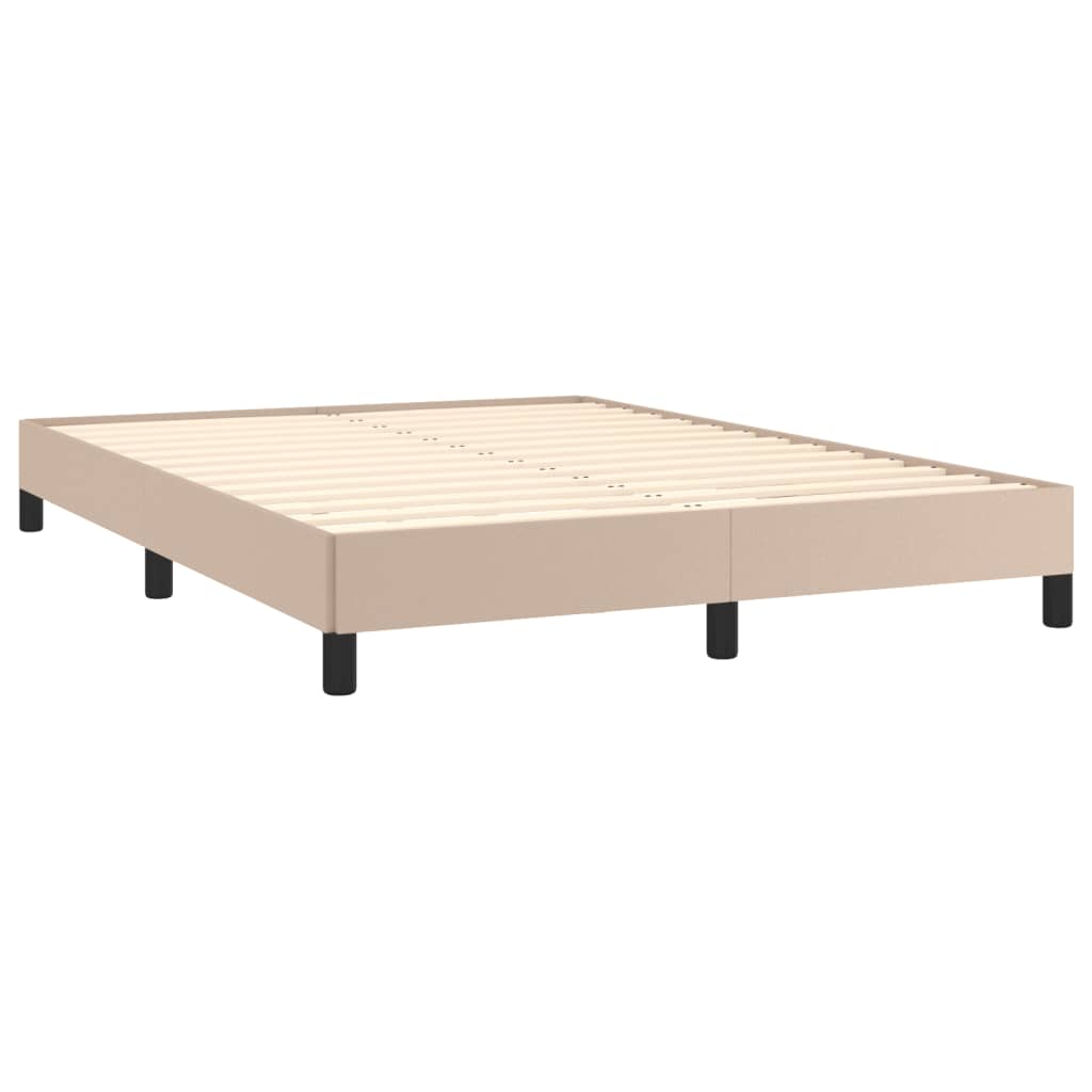 Bed frame cappuccino brown 140x190 cm artificial leather