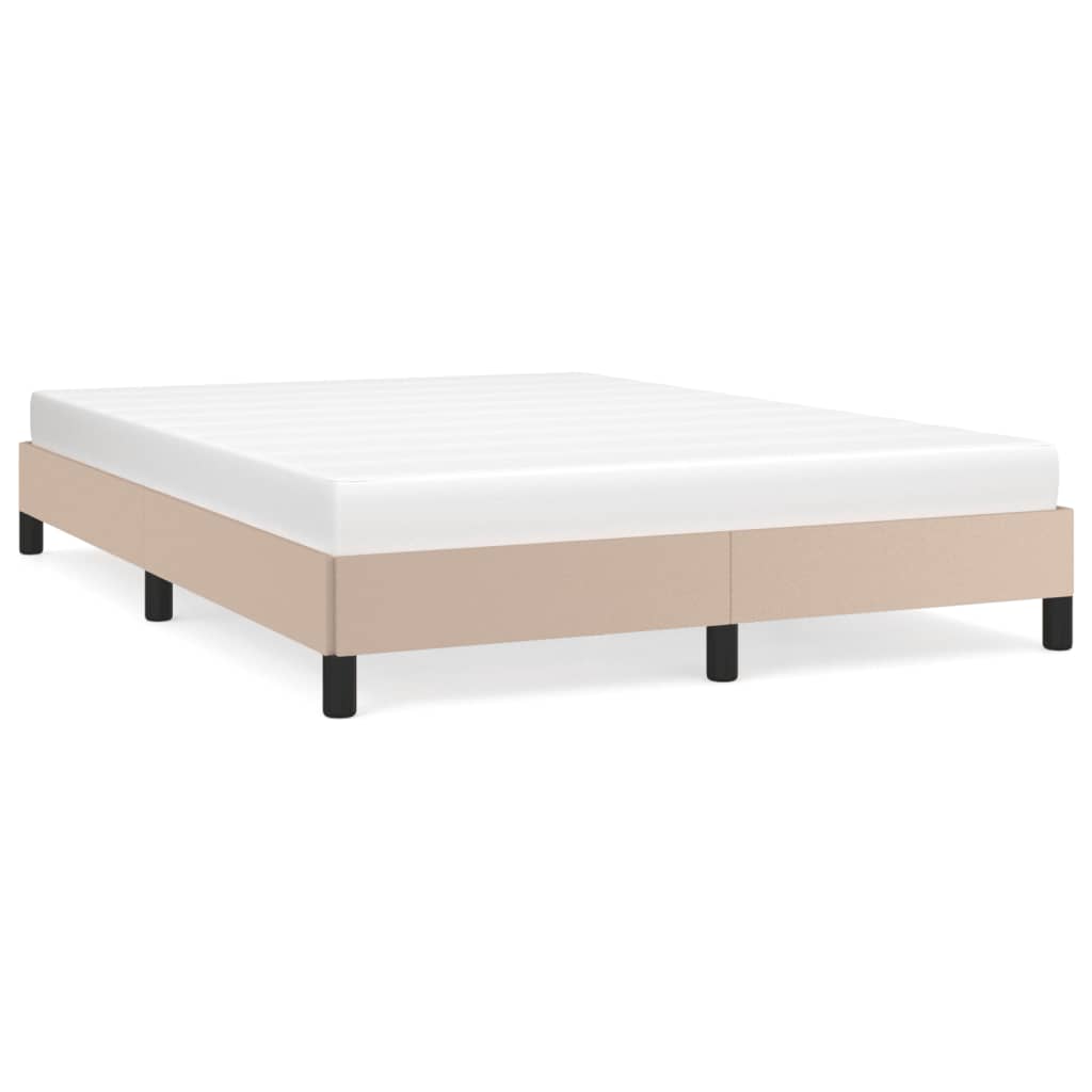 Bed frame cappuccino brown 140x200 cm artificial leather