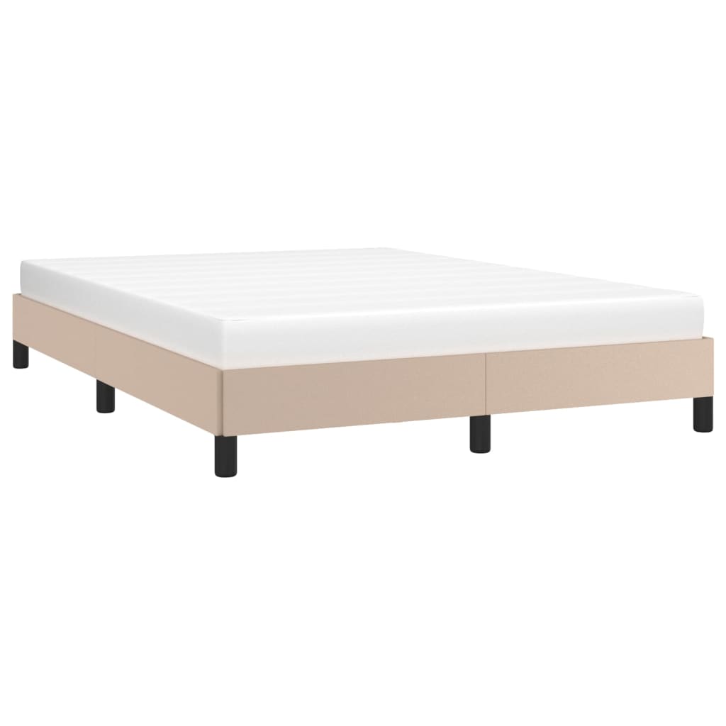 Bed frame cappuccino brown 140x200 cm artificial leather