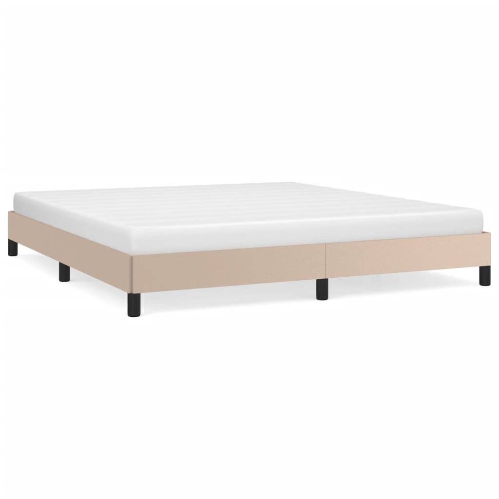 Bed frame cappuccino brown 160x200 cm artificial leather