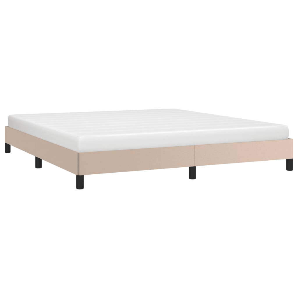 Bed frame cappuccino brown 160x200 cm artificial leather