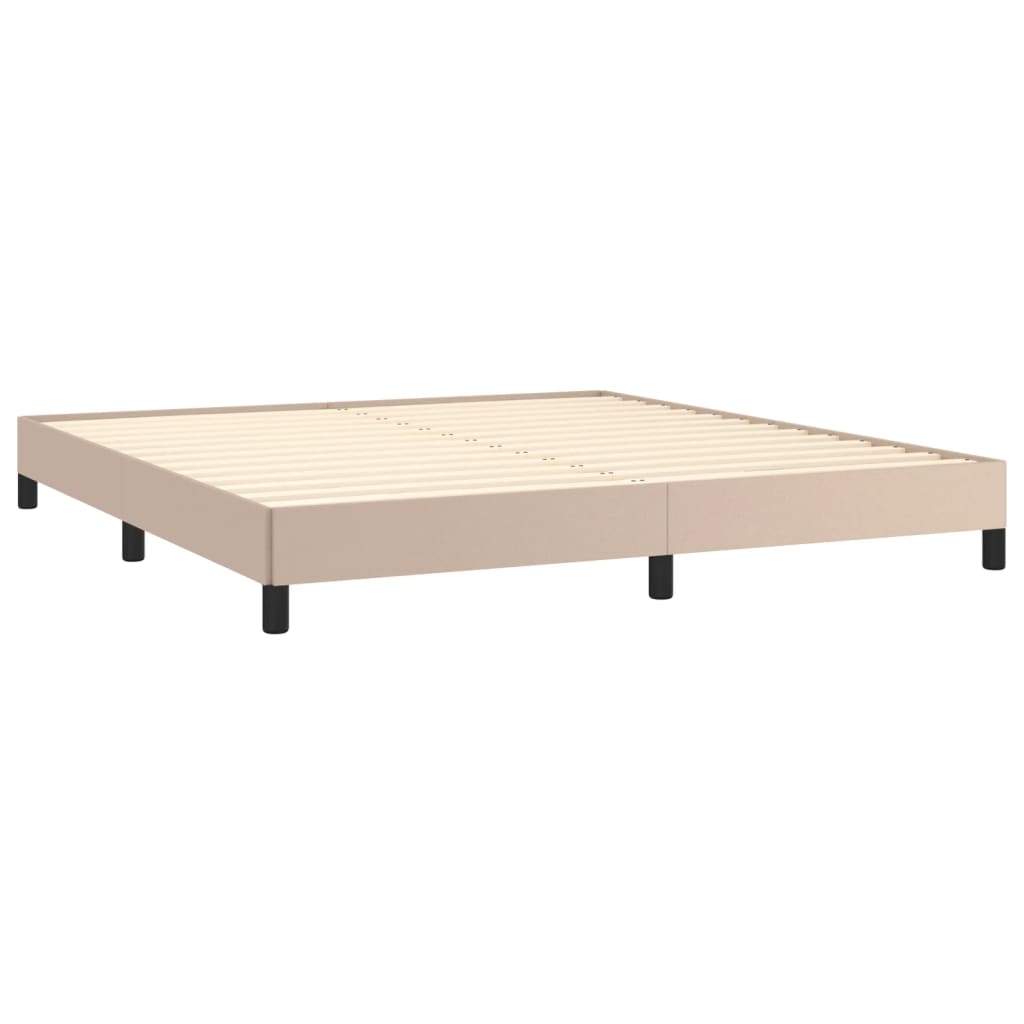 Bed frame cappuccino brown 160x200 cm artificial leather