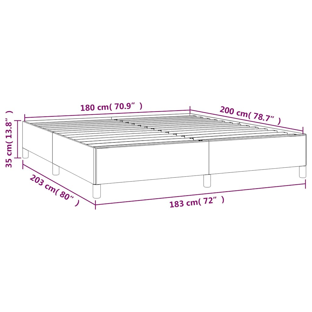 Bettgestell ohne Matratze Schwarz 180x200 cm Stoff