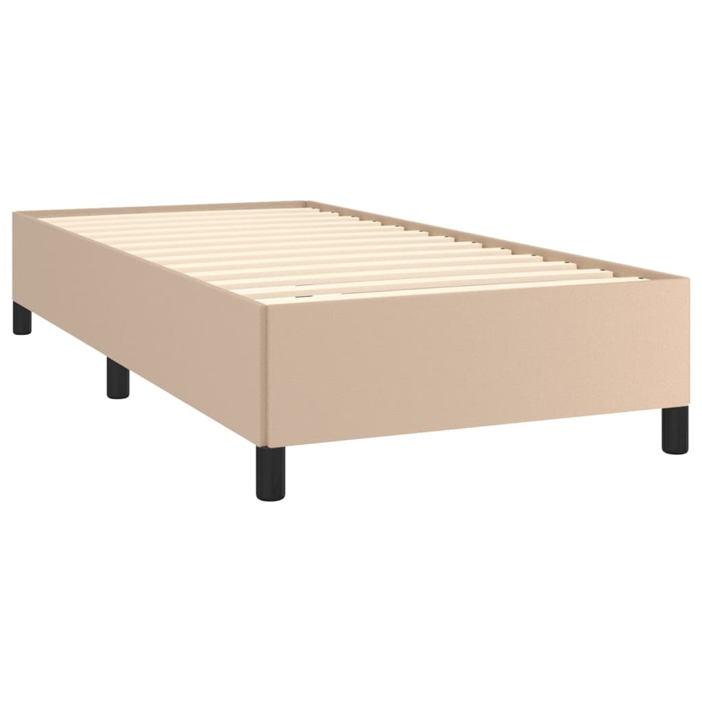 Bed frame cappuccino brown 100x200 cm artificial leather
