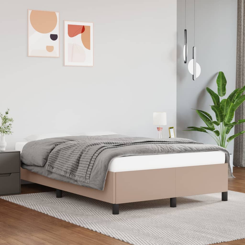 Bed frame cappuccino brown 120x200 cm artificial leather