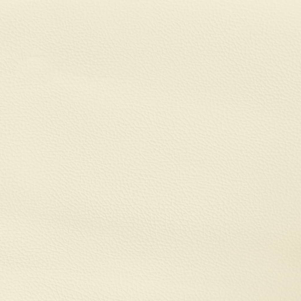 Bettgestell Creme 140x190 cm Kunstleder