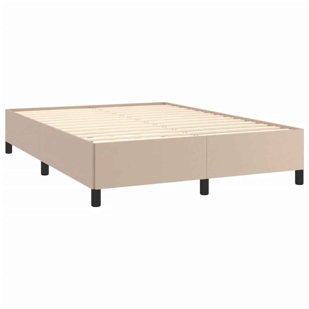Bed frame cappuccino brown 140x190 cm artificial leather
