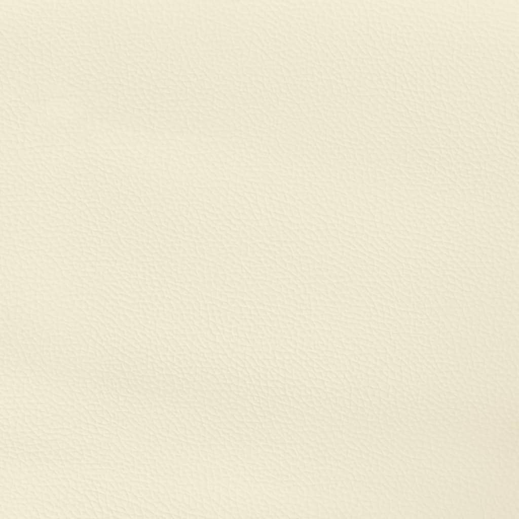 Cadre de lit crème 140x200 cm simili cuir