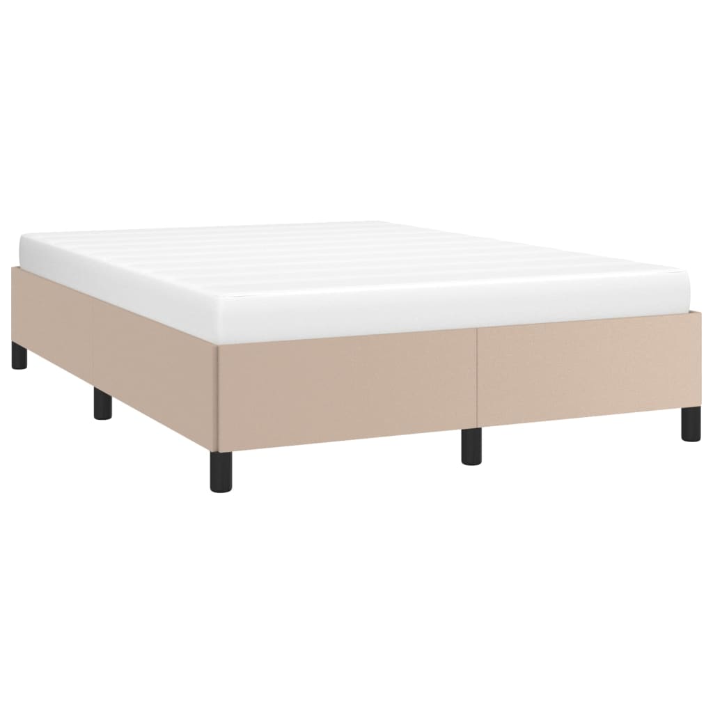 Bed frame cappuccino brown 140x200 cm artificial leather