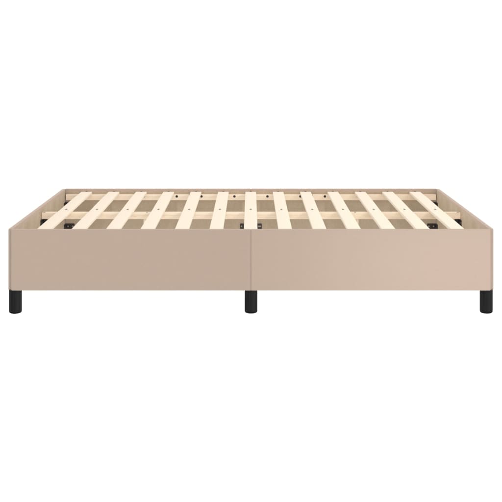 Bed frame cappuccino brown 140x200 cm artificial leather