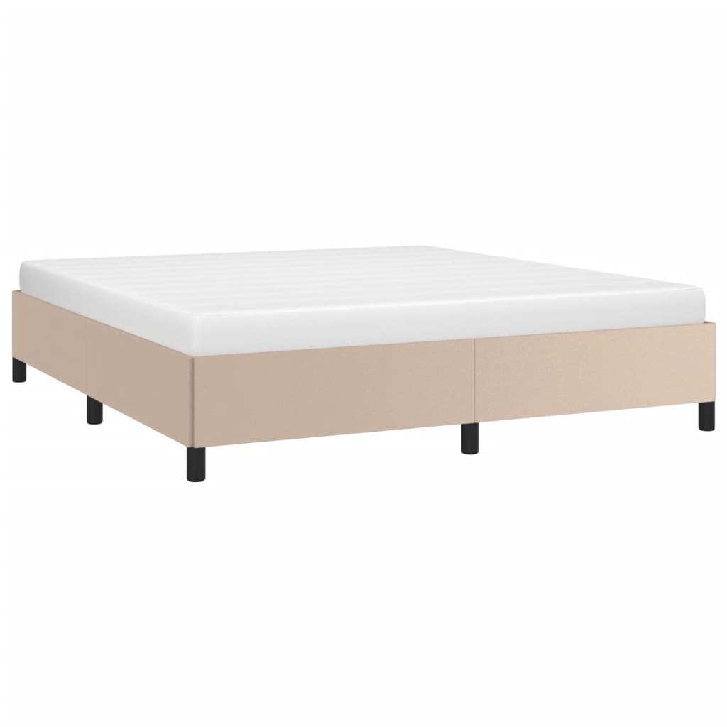 Bed frame cappuccino brown 180x200 cm artificial leather