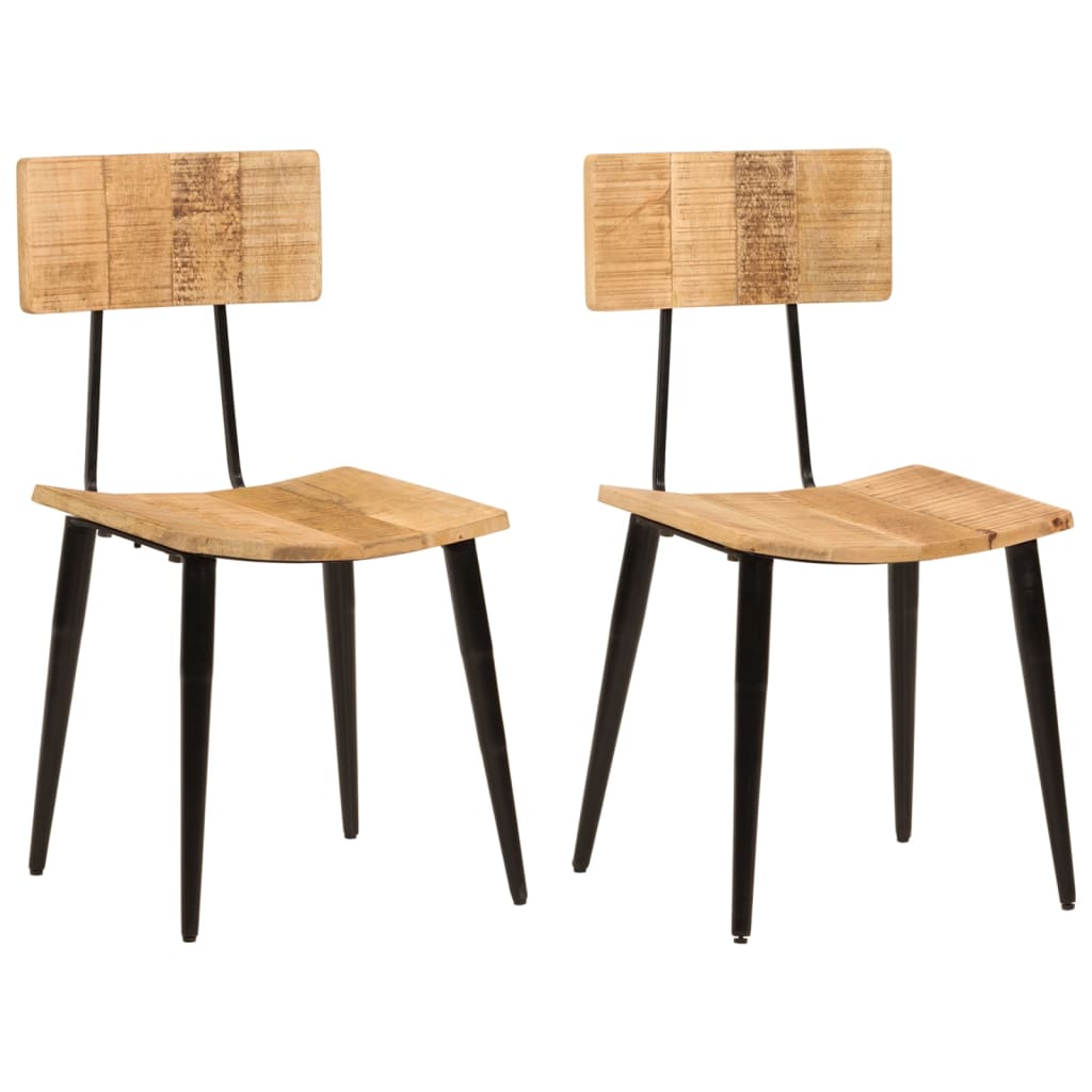 Dining room chairs 2 pcs. 44x40x80 cm solid mango wood