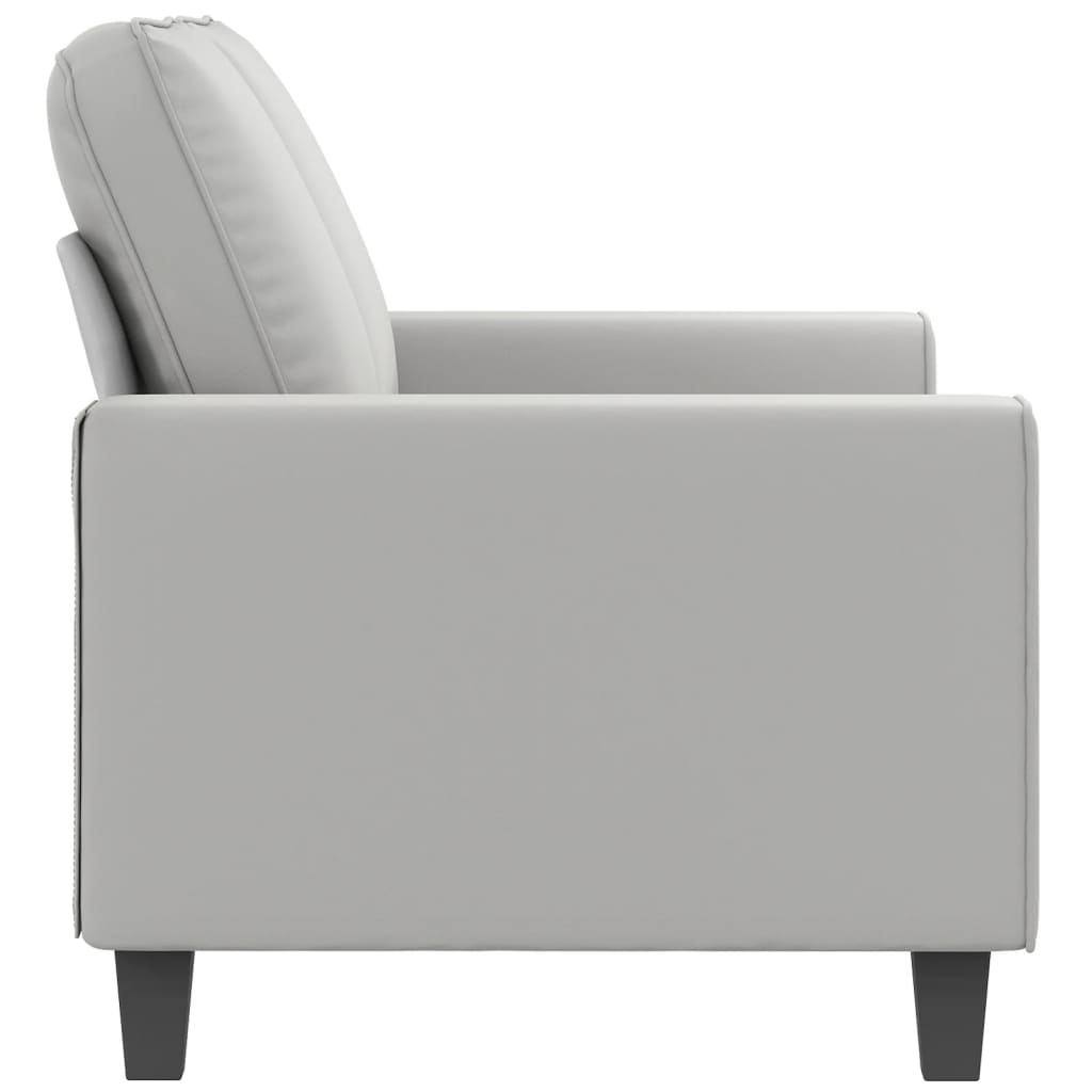 2-Sitzer-Sofa Hellgrau 120 cm Mikrofasergewebe