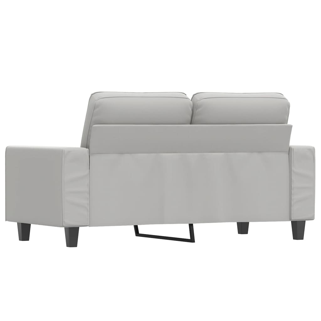 2-Sitzer-Sofa Hellgrau 120 cm Mikrofasergewebe
