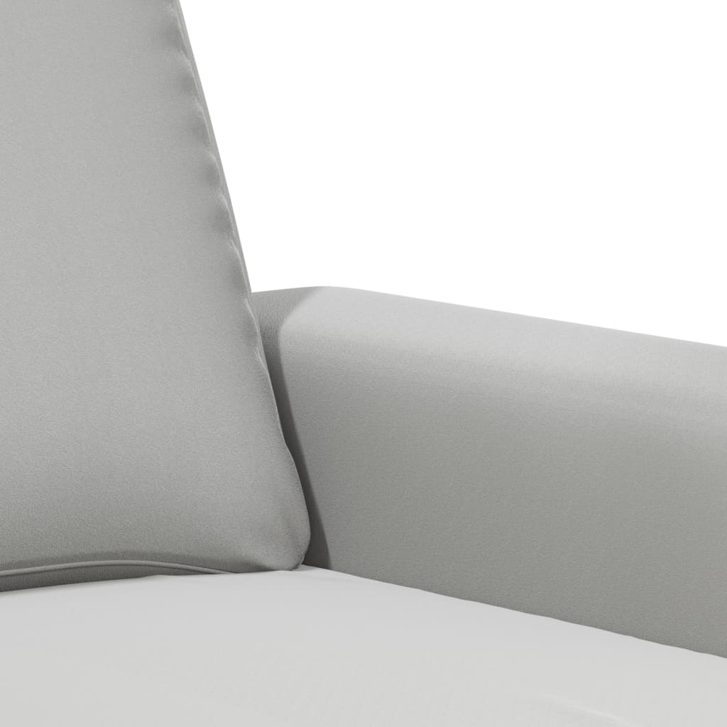 2-Sitzer-Sofa Hellgrau 120 cm Mikrofasergewebe