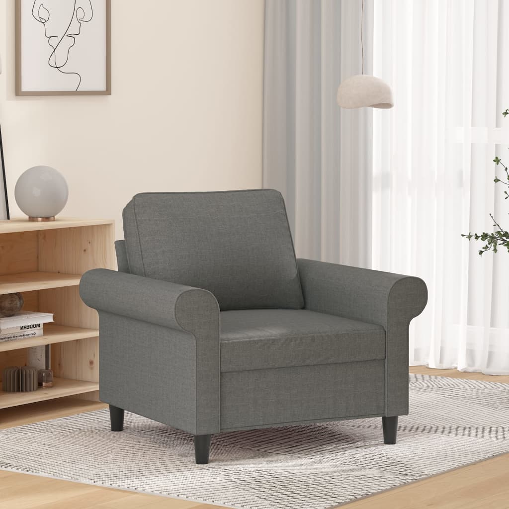 Sofasessel Dunkelgrau 60 cm Stoff
