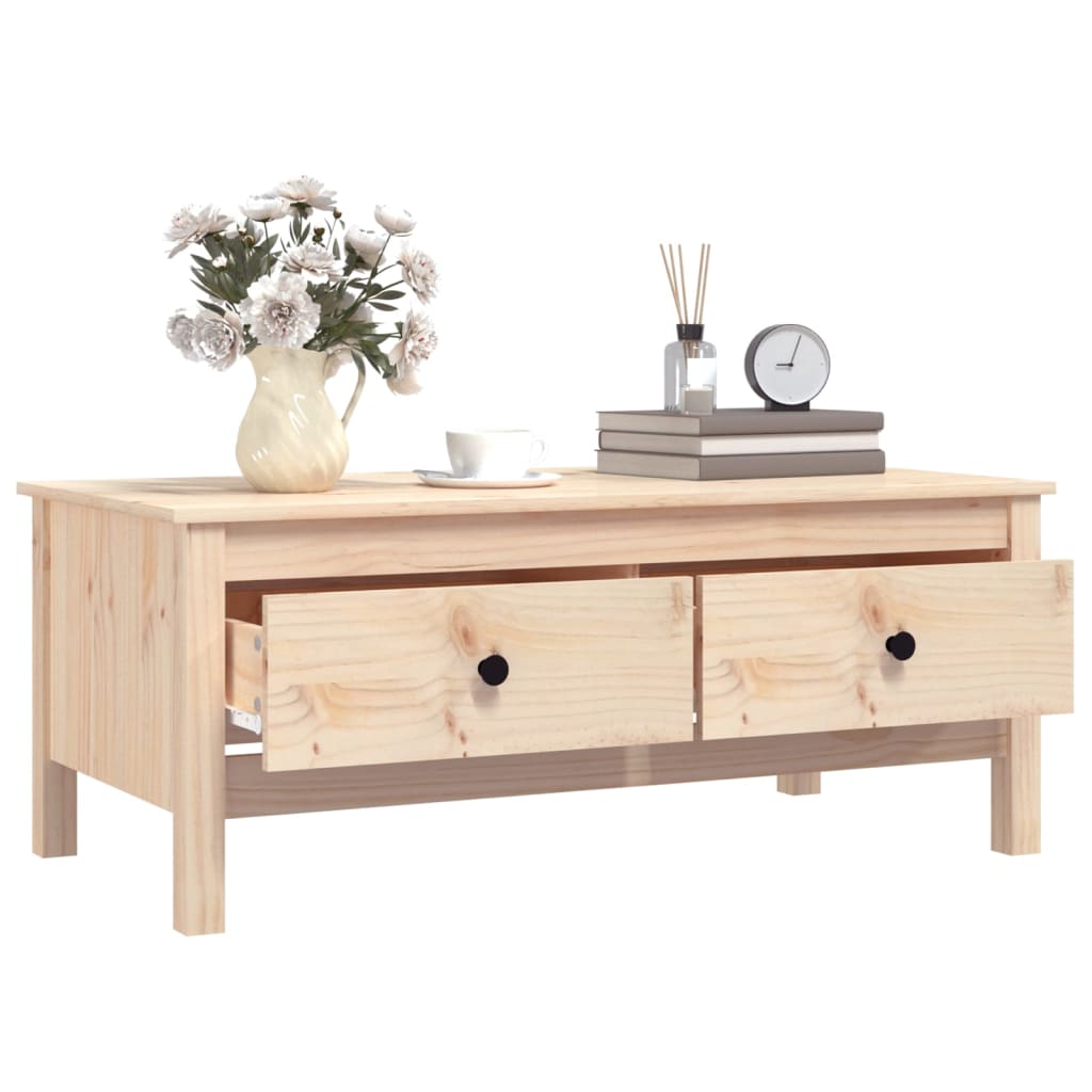 Coffee table 100x50x40 cm solid pine wood