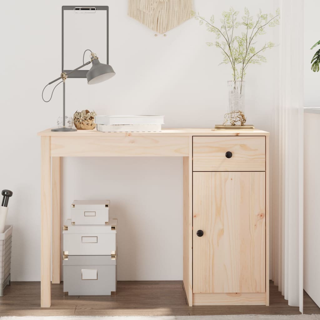 Desk 100x50x75 cm solid pine wood