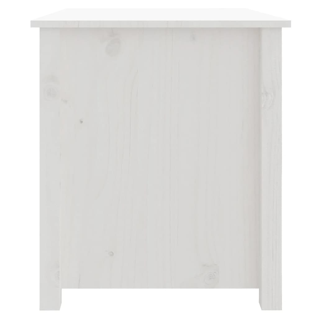 Table basse blanche 71x49x55 cm en bois de pin massif