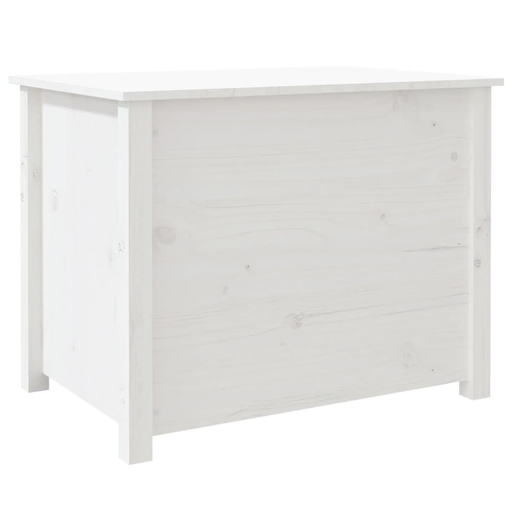 Table basse blanche 71x49x55 cm en bois de pin massif